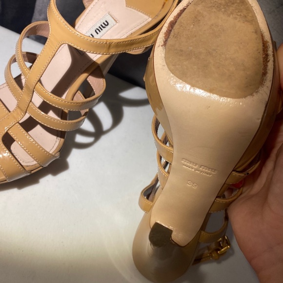 Authentic Miu Miu High Heels - Tan - Picture 4 of 4
